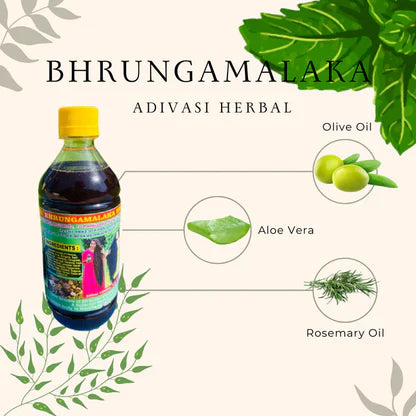 ORIGINAL ADIVASI HERBAL HAIR OIL - BUY 1 GET 1 FREE (⭐️⭐️⭐️⭐️⭐️ 4.9/5)