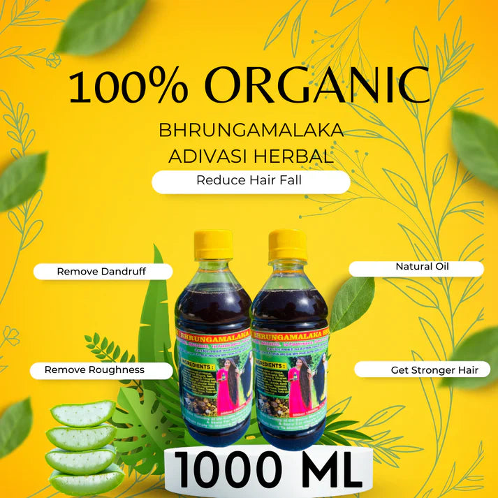 ORIGINAL ADIVASI HERBAL HAIR OIL - BUY 1 GET 1 FREE (⭐️⭐️⭐️⭐️⭐️ 4.9/5)