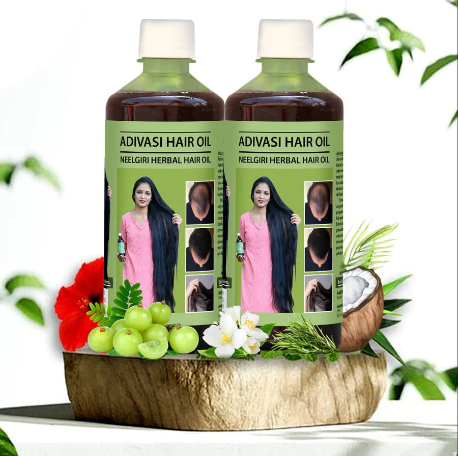 ORIGINAL ADIVASI HERBAL HAIR OIL - BUY 1 GET 1 FREE (⭐️⭐️⭐️⭐️⭐️ 4.9/5)